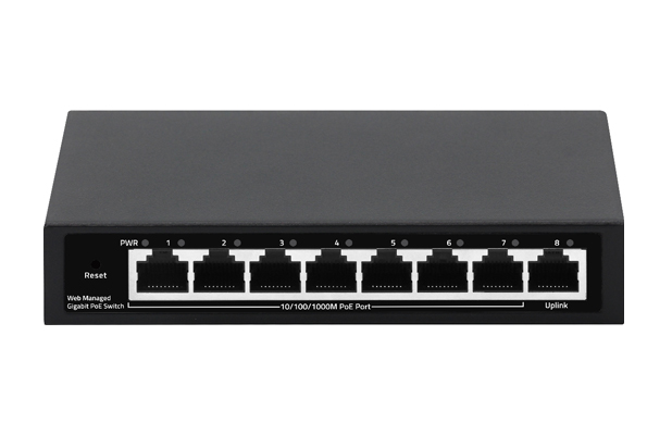 WOBICOM 8 Port Gigabit Web Managed Ethernet POE Switch