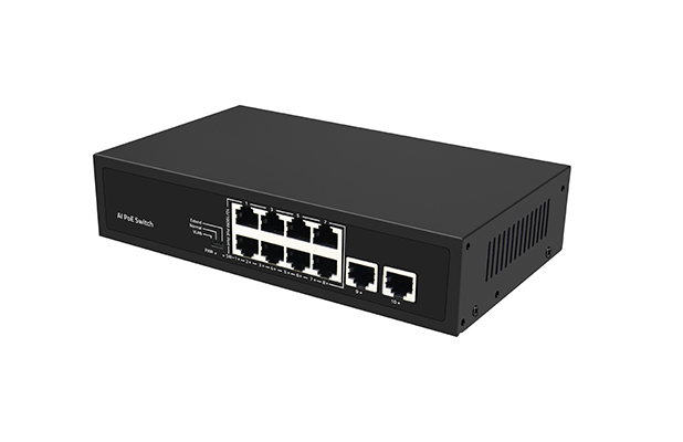WOBICOM 10 Port 10/100M AI PoE Switch