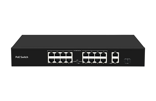 WOBICOM 19 Port Gigabit Uplink 100M PoE Switch