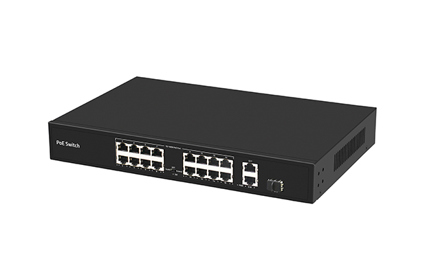 WOBICOM 19 Port Gigabit Uplink 100M PoE Switch