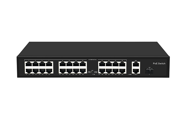 WOBICOM 27 Port Gigabit Uplink 24 Port 100M PoE Switch
