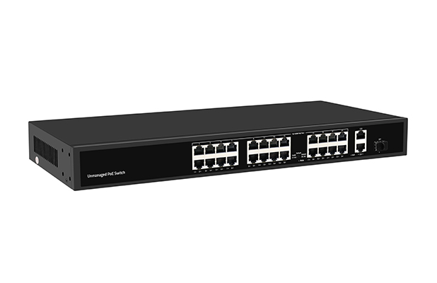 WOBICOM 27 Port Gigabit Uplink 24 Port 100M PoE Switch