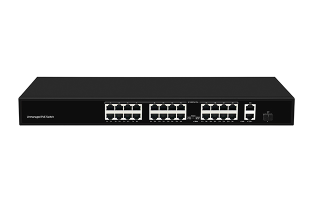 WOBICOM 27 Port Gigabit Uplink 24 Port 100M PoE Switch