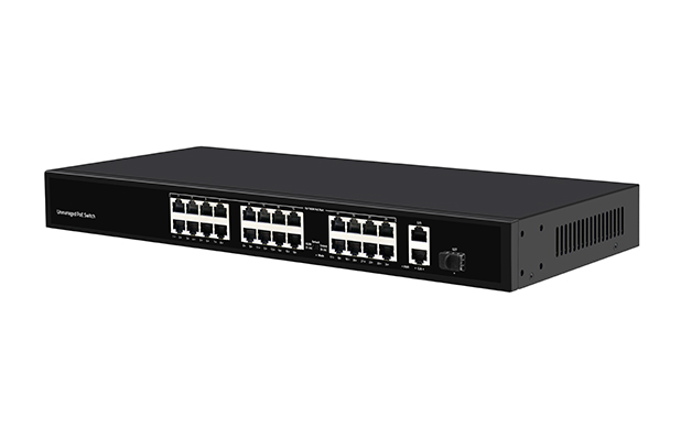 WOBICOM 27 Port Gigabit Uplink 24 Port 100M PoE Switch
