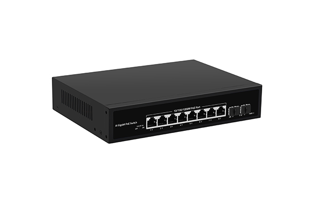 WOBICOM 10 Port With 2-SFP Ports Full Gigabit Intelligent Standard PoE Switch