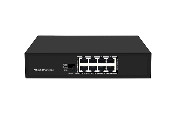 WOBICOM 8 Port Gigabit AI PoE Switch